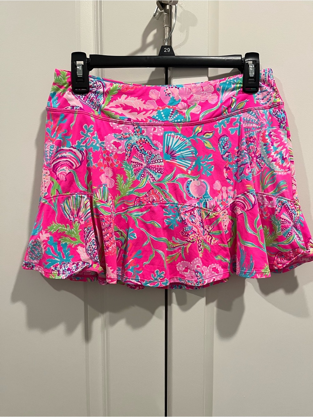 Lilly Pulitzer Hot Pink Floral & Sea Motif Mini Skirt